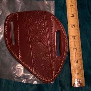 🥰🥰 Handmade , LEATHER hand-sewn knife sheath With beautiful stenciling.